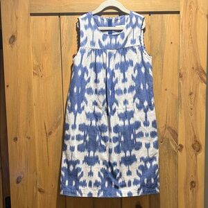 Vineyard Vines Kids Dress in Blue and Cream